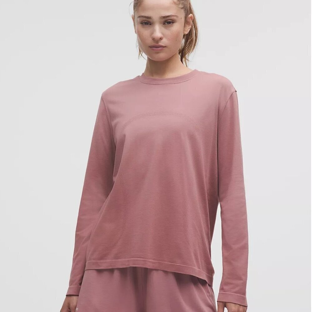 NWT Lululemon Swiftly Relaxed Long-Sleeve Shirt Updated Fit - 12 Red Clay